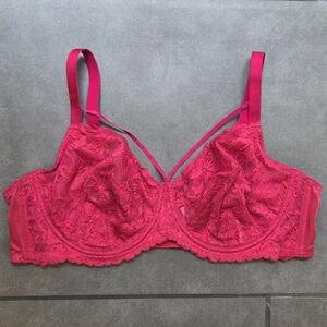 HSIA Strappy Underwire Unlined Lace Bra 46C
